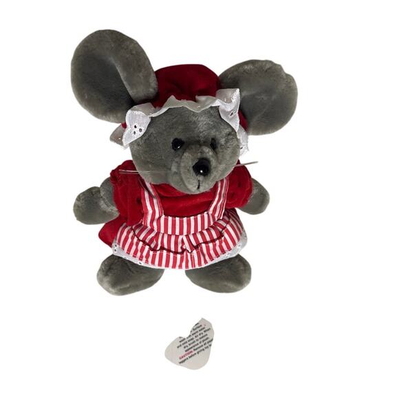 1986 Dakin Mr & Mrs Santa Mouse Plush Set w/ Original Tags Vintage Korea - Picture 3 of 16